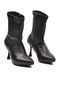 Black Fleece Zippered Women's Heeled Boots - 3