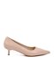 Beige Patent Leather Women's Heeled Shoes - 2