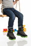 Smoked Fur-Trimmed Velcro Boys' Flat Boots