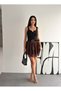 Women's Lace Guipure Lace Layered Mini Skirt – Pack of Belt Imported K Crepe Fabric Zippered Stylish Casual Skirt - 5