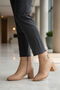 Nude Slim Fit Women's Heeled Boots - 3