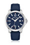 Mensor PEWJN0020901 Men's Watch with Silicone Strap, 5 Bar Water Resistance, 43 mm, Blue