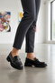 Black Thick Sole Women's Casual Shoes - 3