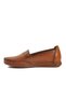 Tan Genuine Leather Orthopedic Women's Flat Comfortable Casual Shoes - 2