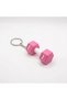 Pinkbell 3D Printed Pink Dumbbell Keychain – 20kg Mini Weight with Text – Special Gift for Fitness Enthusiasts
