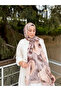 Women's Beige Rose Patterned Anti-Sweat Soft Natural Bamboo Shawl - 2