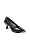 Black Wrinkled Women's High Heel Shoes - 4