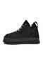 Black Suede Fleece Lace-Up Women's Flat Boots - 4