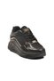 Black Gold Thick Sole Lace-Up Women's Sports Shoes - 3