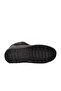 Black Genuine Leather Zippered Women's Flat Boots - 5