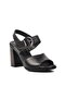 Black Women's Heeled Sandals - 3