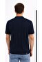 Men's Polo Neck Patterned Knitwear T-Shirt 34215 Navy Blue - 3