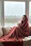 100% Cotton Buldan Handmade B Herringbone Patterned King Size P Tasseled K Sofa Cover 180X300 cm - 7