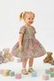 Girls' Floral Print Dress Short Sleeve Relaxed Fit Summer Stylish Kids Dress - 2