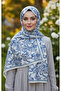 Vivid Floral Pattern Pure Touch Cotton Shawl 75X185Cm