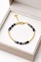 Sodalite Stone Gold Detailed Design Bracelet |   Natural Stone Women's Bracelet