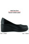 Matiz Black Perforated Genuine Calf Leather Leather Si Round Toe Wedge Heel Casual Shoes - 5