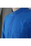 Ensar Shirt Anti-Sweat 100% Cotton Flared Linen Hidden Placket Long Sleeve Metal Snap Fasteners Cobalt Blue Color - 3