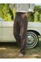 Cotton / Linen Bel Tie-Detail Bol Trousers Brown - 2