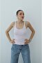 Powder Pink Scoop Neck Corded Fabric Athlete - 2