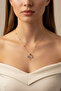 Gold Color Drop Bow Model Ball Chain Steel Necklace