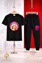 Children's Princess Brb Crown Circle Icnde Printed 3LÜ Tshirt Tracksuit Set - 2