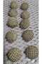 Ǝe Polyester Button 24 Size 14 mm 10 Pieces