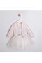 Cumi̇no Pul Sequined Bomper Jacket, Tutu Skirt and T-Shirt 3-Piece Set - 4