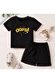 Oops! Printed Children's T-Shirt Shorts Top-Down Combination Set