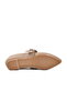 Beige Belted Women's Ballerinas - 5