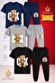 Children's Bear White Printed 3-Piece T-Shirt Tracksuit Set