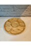 Medium Size Round Shape Rotating Parted Serving Plate 5-Section Rotating Serving Plate 28cm - 5