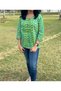 Premium cotton top/blouse green, turquoise, colour prints for women-perfect for office / casual wear - 4