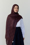 Luna Star Pattern Jacquard Shawl - Purple - 2