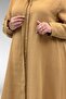 58093 Large Size Mevlana Cut Muslin Shirt - Biscuit - 2