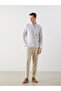 Regular Fit Long Sleeve Striped Men's Shirt - 2