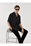 Regular Fit Short Sleeve Striped Viscose Men's Shirt