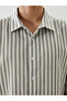 Regular Fit Short Sleeve Striped Dobby Men's Shirt - 3