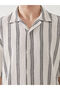 Regular Fit Short Sleeve Striped Men's Shirt - 3