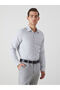 Slim Fit Long Sleeve Dobby Men's Shirt