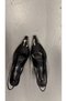 Pointed Toe Silver Buckle Detail Heeled Shoes Black - 2