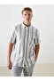 Regular Fit Short Sleeve Striped Men's Shirt
