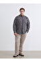 Quality Pieces from Çelebi Store Plus Size Standard Fit Long Sleeve Checkered Embroidered Gabardine E... - 2
