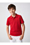 Red Polo Collar Boys' T-Shirt