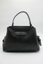 Women's Black Crossbody Hand and Shoulder Bag with Internal Pocket, Front Accessories and Belt Detail - 5