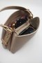 Women's Beige Hand, Arm, and Shoulder Bag with Front Accessories and Belt Detail, and Internal Pocket - 6