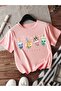 Girl's Friends Printed Oversized Comfortable Daily Use Combed Cotton T-Shirt - 2
