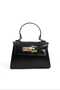 Women's Hand Shoulder Crossbody Long Strap Bag Black - 3