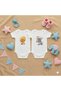 Organic 100% Tom and Jerry Baby Bodysuit with Snap Fasteners, Special for Twin Babies, Pack of Cotton - 2