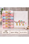 6-Piece Flora Light Cage Embroidered Hand-Face Towel Set with Velvet Pompoms (50 X 90 cm) - 3